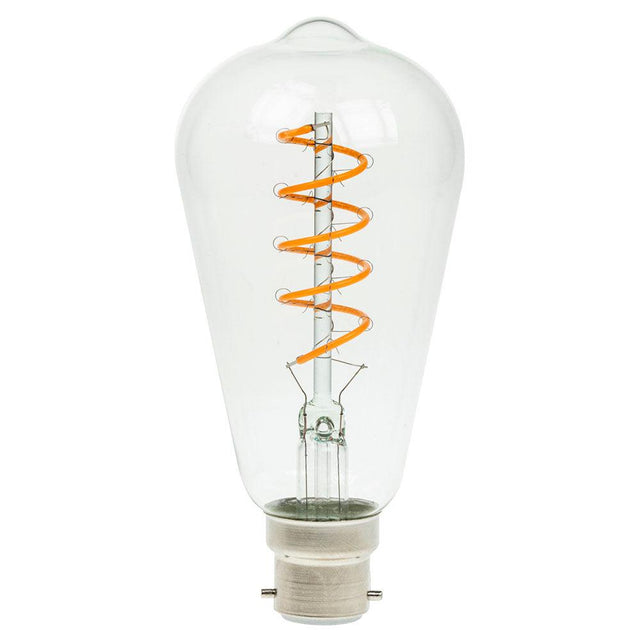 Prolite - FL-CP-LSQ4BCC/DIM PRO - Prolite LED Filament Part Number ST64/FILDIM/4W/BC/WW Prolite Clear LED Squirrel Cage 4W B22d 240V 1800K Dimmable