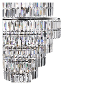 Searchlight - 1500CC - Searchlight Empire 13Lt Chandelier - Chrome Metal & Clear Crystal Search Light Part Number 1500CC