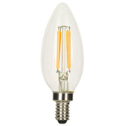 Bailey - FL-CP-LCND4CNDCVWW/DIM UNB - Bailey LED Filament Lamp Candle Standard C35 E12 4W Very Warm White 2700K CRI80-89 Clear 400lm 220-240V MPN = 142579