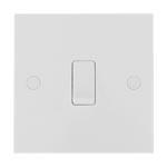 BG - FL-CP-912-0J BGE - BG BG Nexus Moulded White Square Edge 10A 1 Gang 2 Way Switch