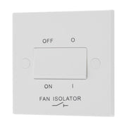 BG - FL-CP-915-0J BGE - BG BG Nexus Moulded White Square Edge Triple Pole Fan Isolator MPN = 915-0J