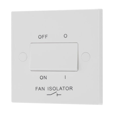 BG - FL-CP-915-0J BGE - BG BG Nexus Moulded White Square Edge Triple Pole Fan Isolator MPN = 915-0J