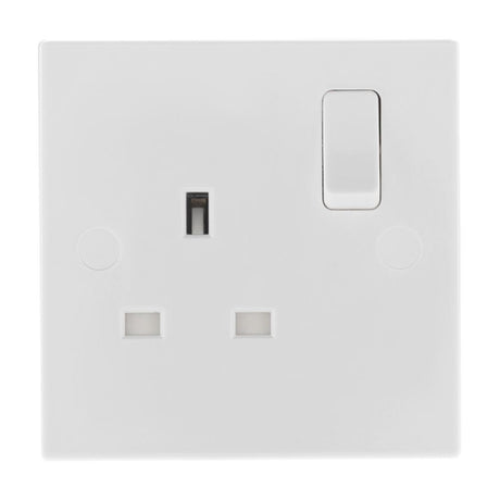 BG - FL-CP-921DP-01 BGE - BG 13 Amper Square Edge Socket 1 Gang White 921DP Nexus