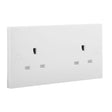 BG - FL-CP-924-0J BGE - BG BG Nexus Moulded White Square Edge 13A 2 Gang Unswitched Socket