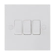 BG - FL-CP-943-0J BGE - BG BG Nexus Moulded White Square Edge 10A 3 Gang 2 Way Switch