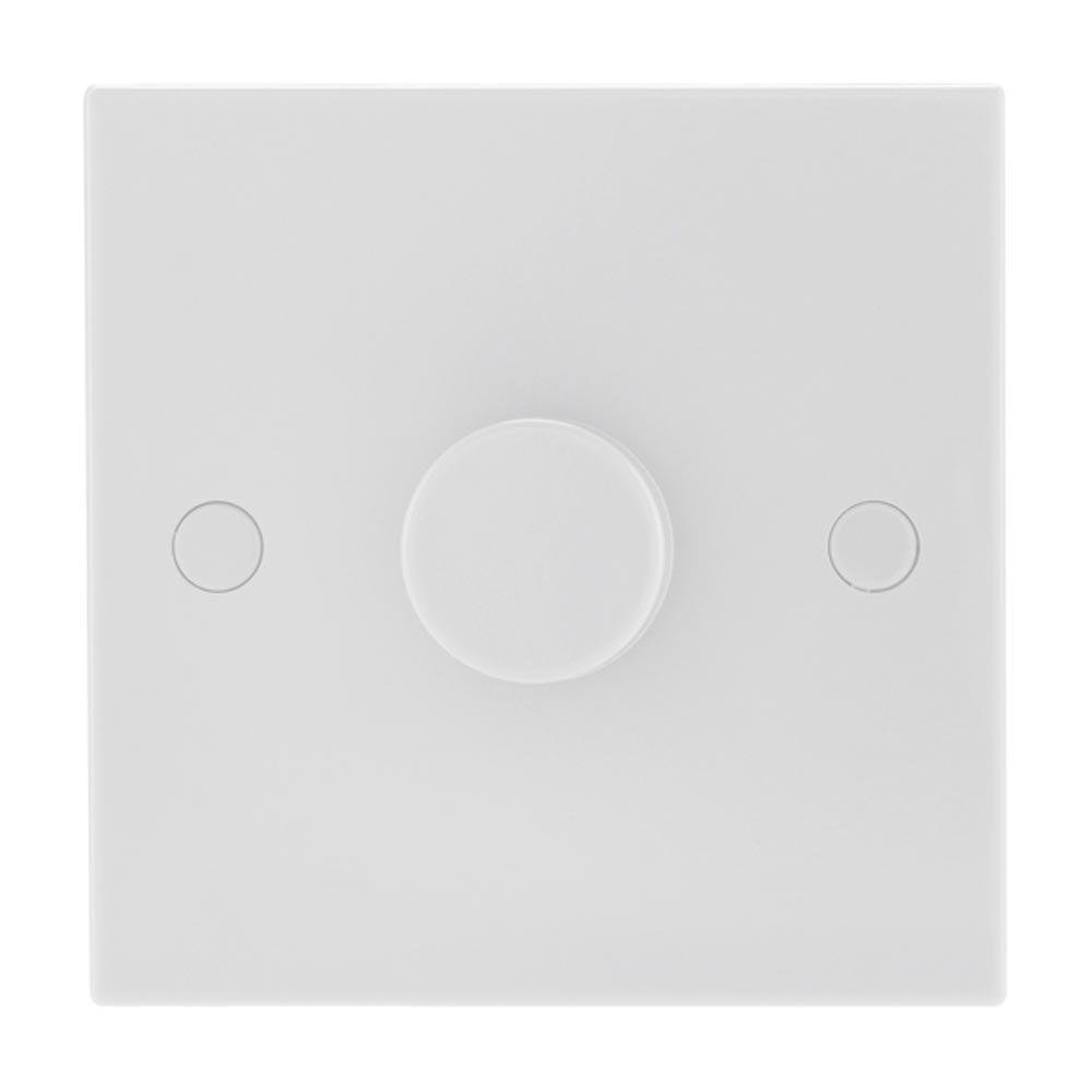 BG - FL-CP-981P-0J BGE - BG 981P-0J BG Nexus Moulded White Square Edge Push On/Off LED Dimmer Switch 1 Gang 2 Way 400W BG Accessories Range Lighting Components