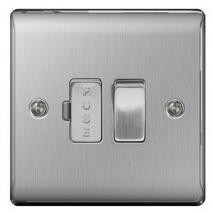 BG - FL-CP-NBS50-01 BGE - BG BG Brushed Steel Fused Connection Unit Switched 13A