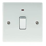 BG - FL-CP-NPW31-01 BGE - BG BG Polished White Double Pole 20A Switch Including Power Indicator