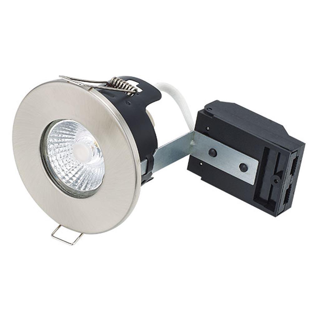 British Electric Lamps - FL-CP-10661 BEL - British Electric Lamps Fixed Fire Rated MV/LV Downlight Satin Nickel (No lamp) MPN = 10661