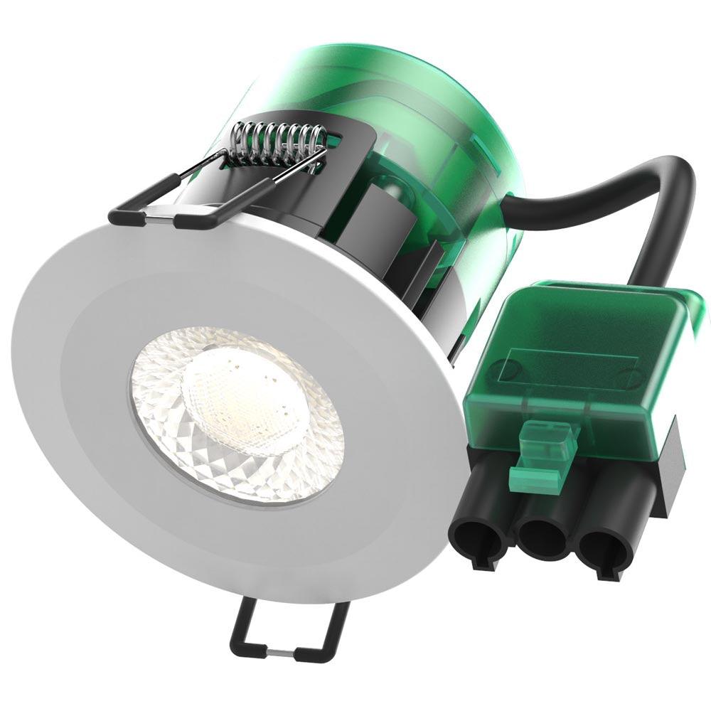 British Electric Lamps - FL-CP-8187 BEL - British Electric Lamps 7W Firestay LED Fixed Downlight Dimmable Plug&Play, 3 Colour 40 Degrees IP65 MPN = 8187