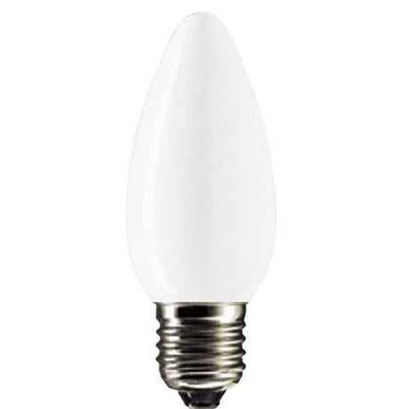 British Electric Lamps - FL-CP-CND25ESO/RS BEL - British Electric Lamps Candle 240V 25W ES E27 Edison Screwed Cap Opal RS