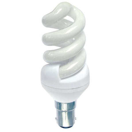 British Electric Lamps - FL-CP-EH9SBC82/10 BEL - British Electric Lamps 4993 Bell Spiral 9W B15d Very Warm White Low Energy Lamps