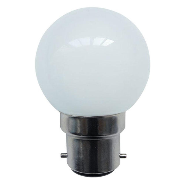 British Electric Lamps - FL-CP-LRND45BCW BELL - British Electric Lamps Coloured LED R45 LED Golfball Miniglobes 1W B22 White Part Number = 05743