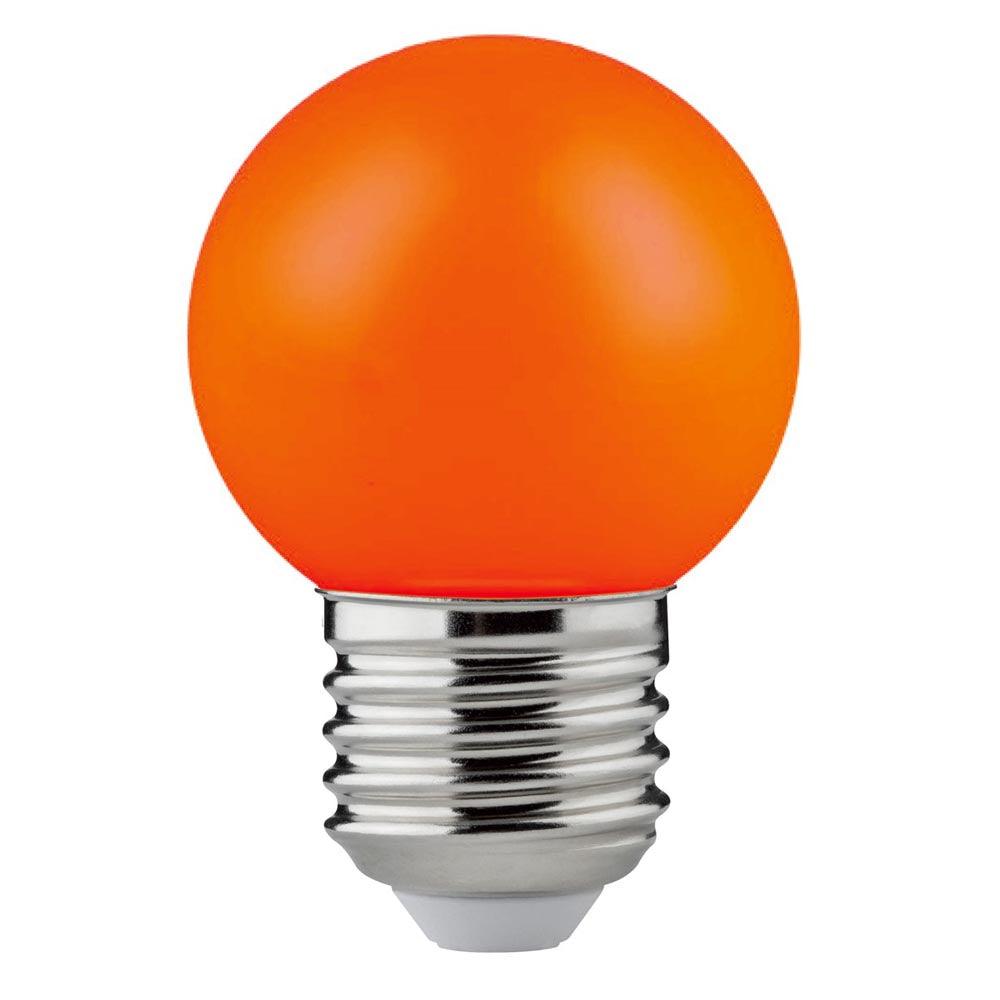 British Electric Lamps - FL-CP-LRND45ESA BEL - British Electric Lamps 5089 LED Golf Balls 1W E27 Amber LED 45mm Round LED Lamps