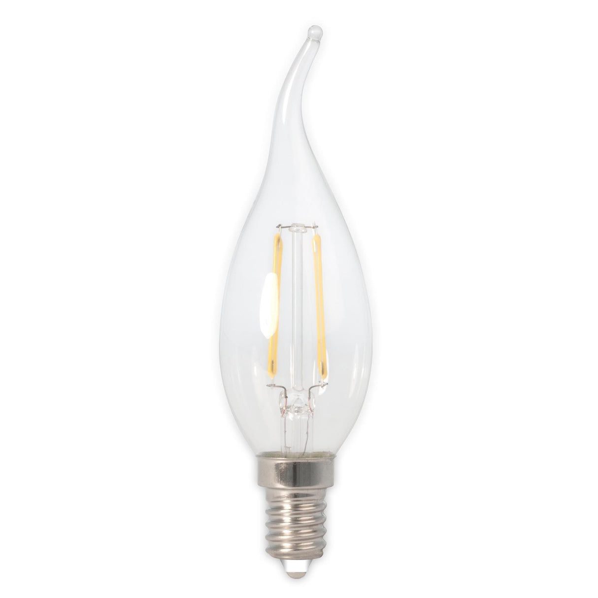 Calex - FL-CP-LCV3.5SESCVWW/DIM CALX - Calex LED Filament Calex LED Bent-Tipped Candle 3.5W (25W eq.) E14 Clear 2700K Dimmable Part Number = 1101005600