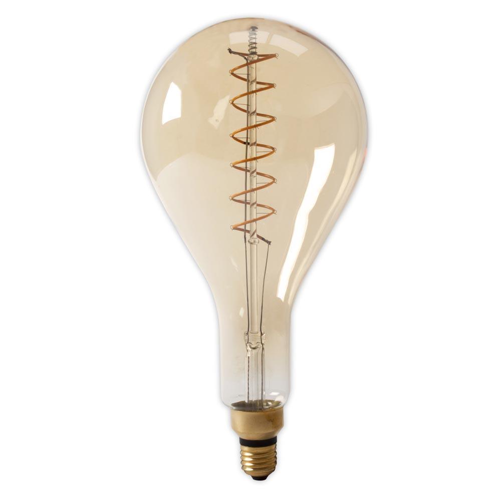 Calex - FL-CP-LSQ4ESG/GLS/DIM CLX - Calex Calex LED Long Filament Splash 240V 4W E27 Edison Screwed Cap PS160 Gold 2100K Dimmable