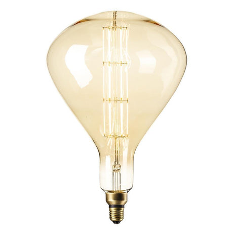 Calex - FL-CP-LSQ8ESG/GLS/DIM CLX - Calex Calex LED Long Filament 240V 8W E27 Edison Screwed Cap Gold 2200K Dimmable