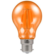 Crompton Lamps - FL-CP-L4.5BCA CRO - Crompton Lamps LED Filament Harlequin GLS 4.5W 240V BC Orange MPN = 13698