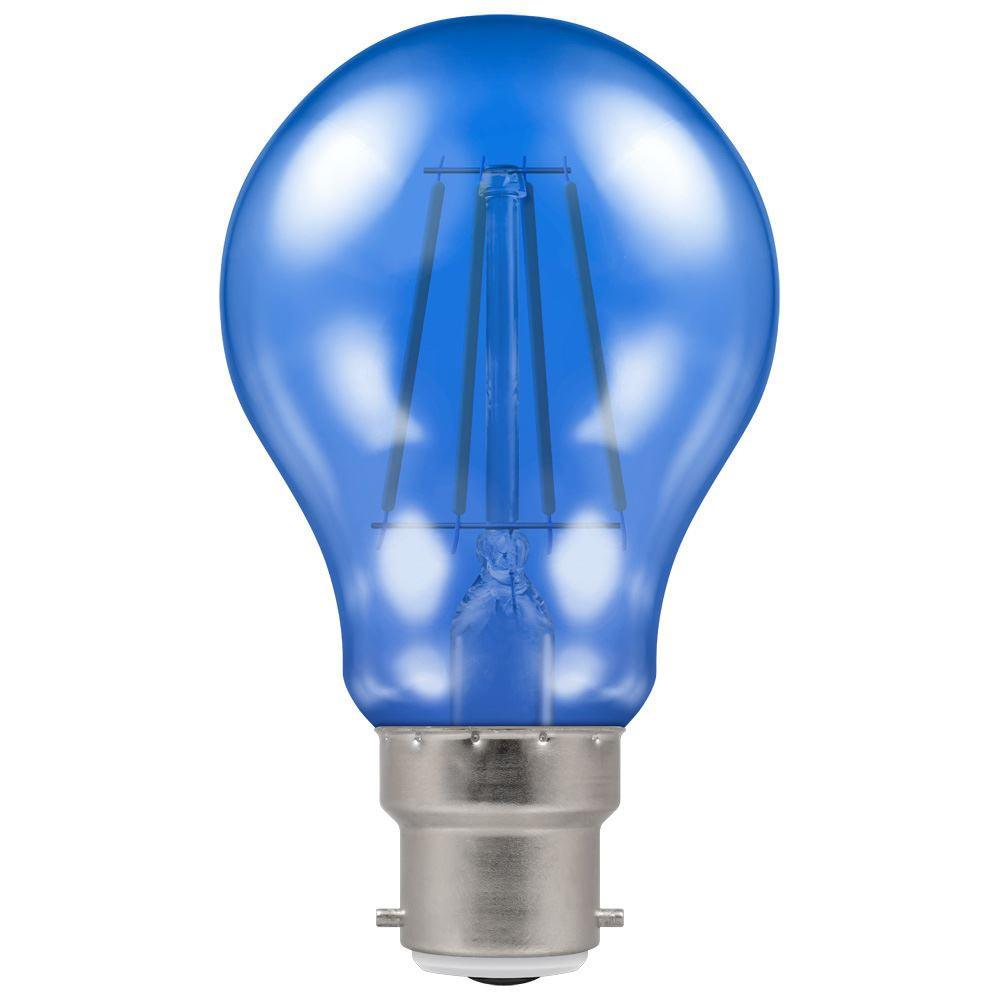 Crompton Lamps - FL-CP-L4.5BCB CRO - Crompton Lamps LED Filament Harlequin GLS 4.5W 240V BC Blue MPN = 13650