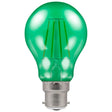 Crompton Lamps - FL-CP-L4.5BCG CRO - Crompton Lamps LED Filament Harlequin GLS 4.5W 240V BC Green MPN = 13674