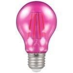 Crompton Lamps - FL-CP-L4.5ESP CRO - Crompton Lamps LED Filament Harlequin GLS 4.5W 240V ES Pink - Manufacturers part Number = 13728EAN Number = 5055579313728