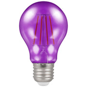 Crompton Lamps - FL-CP-L4.5ESPU CRO - Crompton Lamps LED Filament Harlequin GLS 4.5W 240V ES Purple MPN = 13742