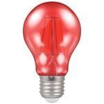 Crompton Lamps - FL-CP-L4.5ESR CRO - Crompton Lamps LED Filament Harlequin GLS 4.5W 240V ES Red - Manufacturers part Number = 13766EAN Number = 5055579313766