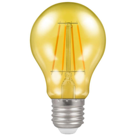 Crompton Lamps - FL-CP-L4.5ESY CRO - Crompton Lamps 13803 LED Filament Harlequin GLS 4.5W 240V ES Yellow LED GLS LED Lamps