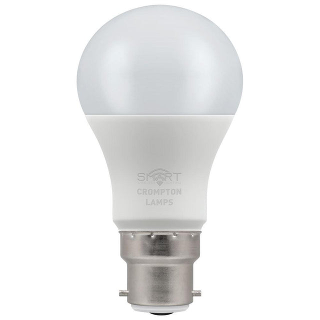 Crompton Lamps - FL-CP-L8.5BCOWW/DIM/WF CRO - Crompton Lamps LED GLS 8.5W (60W) BC B22d Bayonet Cap Opal 3000K Dimmable Smart WIFI Technology