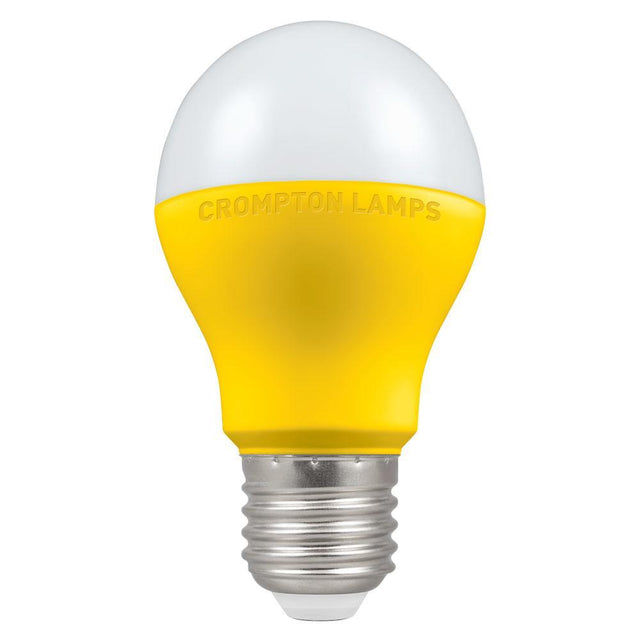 Crompton Lamps - FL-CP-L9.5ESO/VWW/110V CRO - Crompton Lamps LED Thermal Plastic GLS 9.5W 110V Yellow Base ES E27 Edison Screwed Cap 2700K