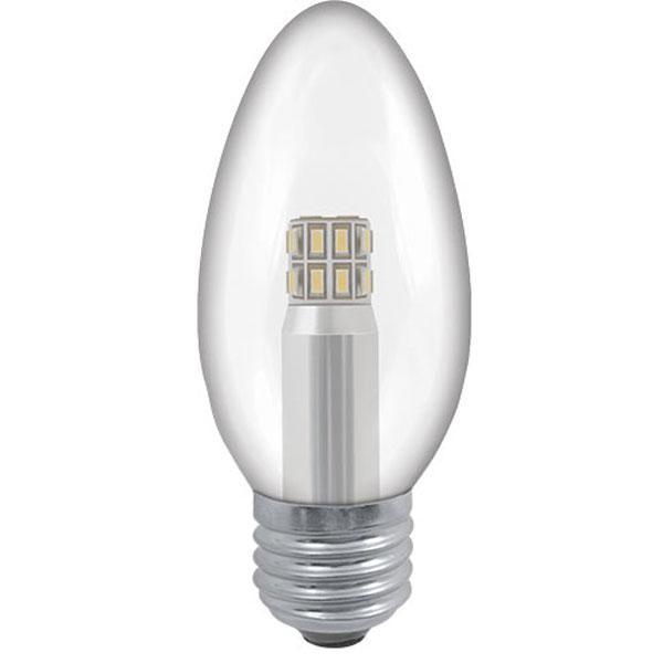 Crompton Lamps - FL-CP-LCND3ESCWW CRO - Crompton Lamps LED CANDLE Clear 3W ES E27 Edison Screwed Cap WW 3000K 300lm