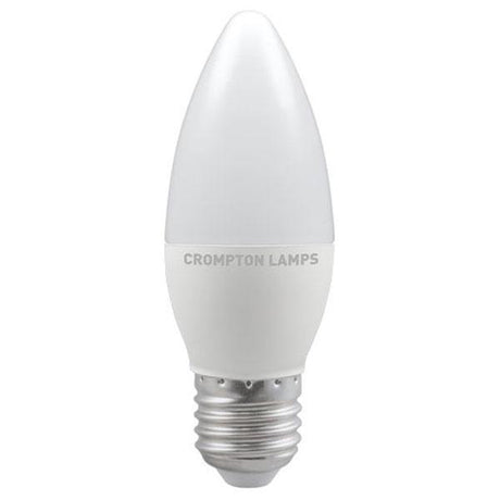 Crompton Lamps - FL-CP-LCND5.5ESODL CRO - Crompton Lamps Crompton LED Candle Thermal Plastic 5.5W ES E27 Edison Screwed Cap 6500K Day Light Opal