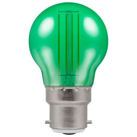 Crompton Lamps - FL-CP-LRND45BCG/4.5HAR CRO - Crompton Lamps LED Round 45mm BC 4.5W (25W) Green Harlequin MPN = 13834