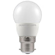 Crompton Lamps - FL-CP-LRND45BCO/5.5CW/DIM CRO - Crompton Lamps Crompton LED 45mm Round Thermal Plastic 5.5W BC B22d Bayonet Cap 4000K Cool White Opal Dimmable