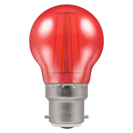 Crompton Lamps - FL-CP-LRND45BCR/4.5HAR CRO - Crompton Lamps LED Round 45mm BC 4.5W (25W) Red Harlequin MPN = 13919