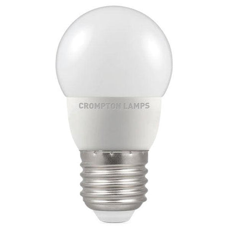 Crompton Lamps - FL-CP-LRND45ESO/5DL/DIM CRO - Crompton Lamps 13636 LED 45mm Round Thermal Plastic 5W (40W) E27 6500K Opal Dimmable LED 45mm Round LED Lamps