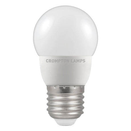 Crompton Lamps - FL-CP-LRND45ESO/5VWW/DIM CRO - Crompton Lamps Crompton LED 45mm Round Thermal Plastic 5W E27 Very Warm White Opal Dimmable MPN = 13575