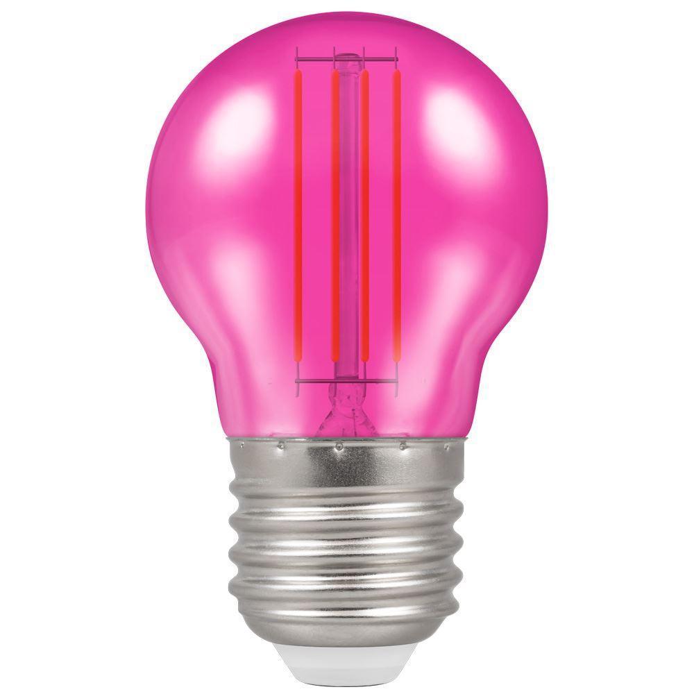 Crompton Lamps - FL-CP-LRND45ESP/4.5HAR CRO - Crompton Lamps LED Round 45mm ES 4.5W (25W) Pink Harlequin MPN = 13889