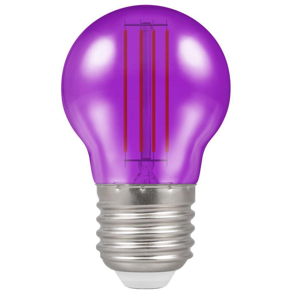 Crompton Lamps - FL-CP-LRND45ESPU/4.5HAR CRO - Crompton Lamps LED Round 45mm ES 4.5W (25W) Purple Harlequin MPN = 13902