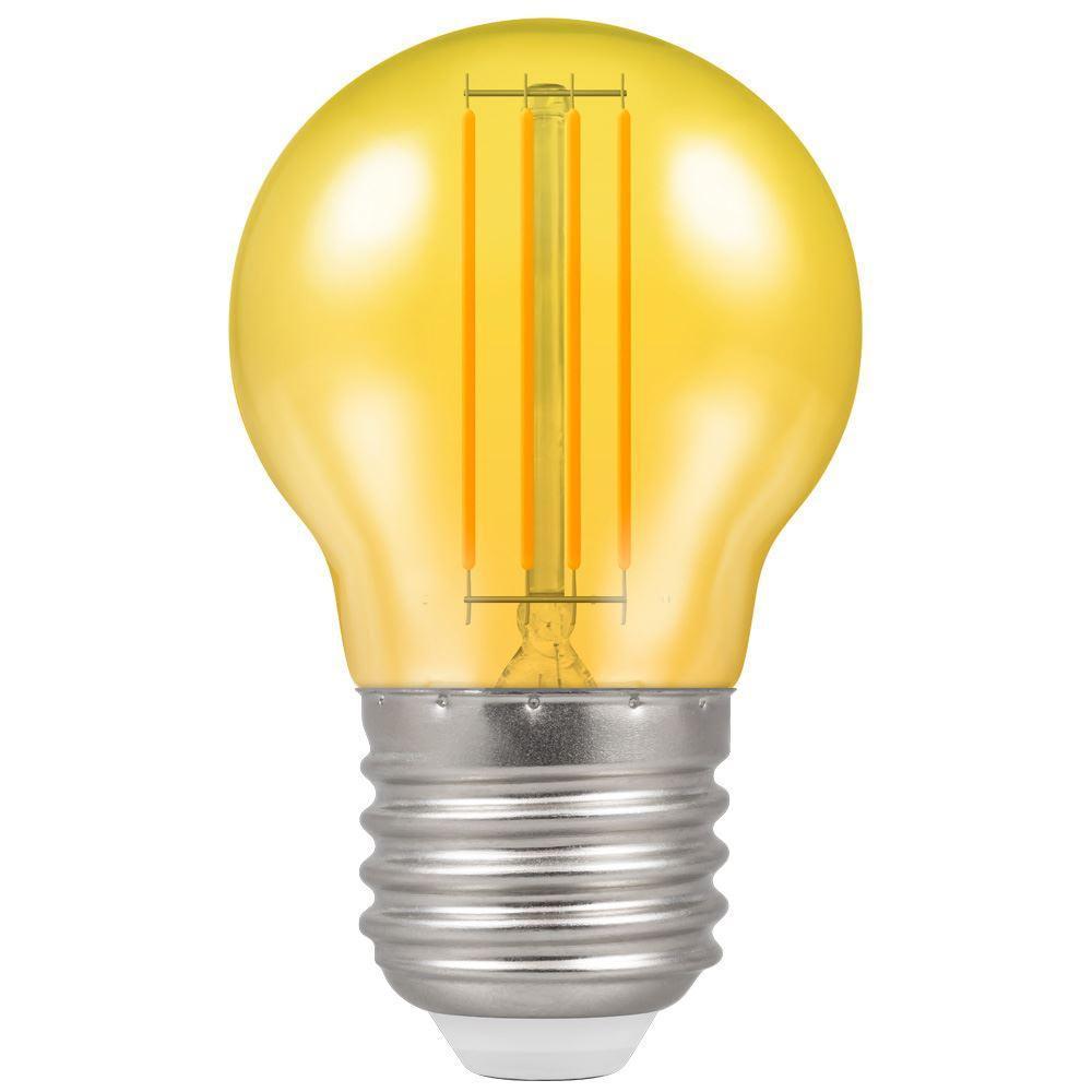 Crompton Lamps - FL-CP-LRND45ESY/4.5HAR CRO - Crompton Lamps LED Round 45mm ES 4.5W (25W) Yellow Harlequin MPN = 13964