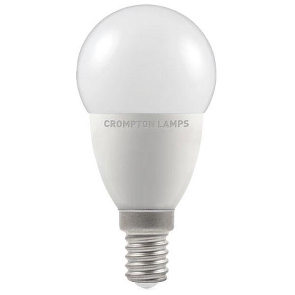 Crompton Lamps - FL-CP-LRND45SESO/5DL/DIM CRO - Crompton Lamps LED 45mm Round Thermal Plastic 5W (40W) E14 6500K Opal Dimmable MPN = 13643