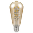 Crompton Lamps - FL-CP-LSQ6ESG/DIM/SPI CRO - Crompton Lamps Crompton 6W LED Spiral Filament ST64 Extra Warm White E27 Edison Screwed Cap Dimmable