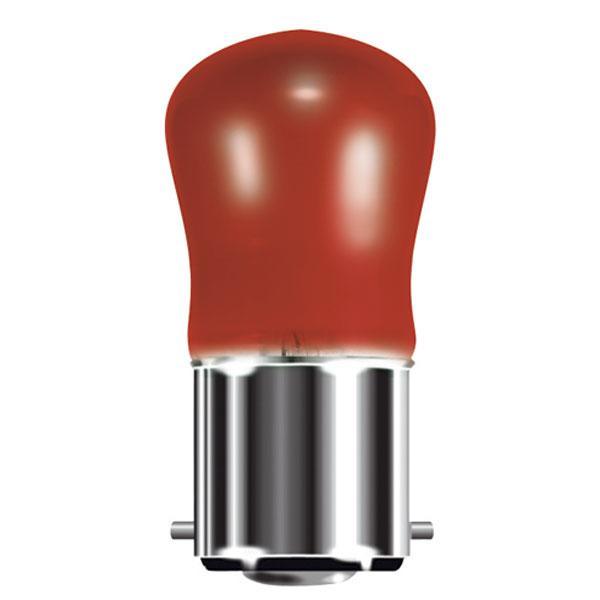 Crompton Lamps - FL-CP-PYG15BCR CRO - Crompton Lamps Pygmy 240V 15W B22d Bayonet Cap Red