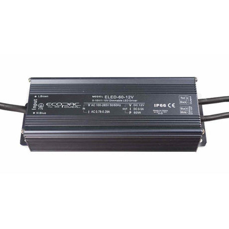 Ecopac Power - FL-CP-LED/DRI/12V/60W/1-10 EP - Ecopac Power LED Drivers 12V 1-10V Dimming ELED-60-12V LED Constant Voltage Driver 60W 12V 1-10V Dimming Part Number = ELED-60-12V