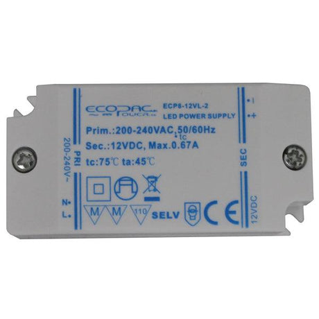 Ecopac Power - FL-CP-LED/DRI/24V/8W EP - Led Driver 24V 8W Constant Voltage IP20 MPN = ECP8-24VL-2