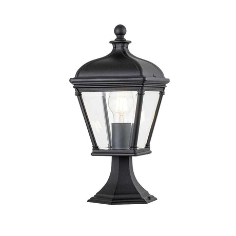 Elstead Lighting - BAYVIEW-3M-BK - Elstead Lighting Pedestal Lantern from the Bayview range. Bayview 1 Light Medium Pedestal Lantern Product Code = BAYVIEW-3M-BK