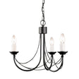 Elstead Lighting - CB3-BLACK - Elstead Lighting Chandelier from the Carisbrooke range. Carisbrooke 3 Light Chandelier Product Code = CB3-BLACK