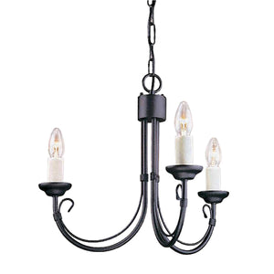 Elstead Lighting - CH3-BLACK - Elstead Lighting Chandelier from the Chartwell range. Chartwell 3 Light Chandelier Product Code = CH3-BLACK