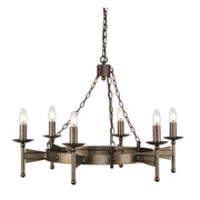 Elstead Lighting - CW6-OLD-BRZ - Elstead Lighting Chandelier from the Cromwell range. Cromwell 6 Light Chandelier Product Code = CW6-OLD-BRZ