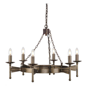 Elstead Lighting - CW6-OLD-BRZ - Elstead Lighting Chandelier from the Cromwell range. Cromwell 6 Light Chandelier Product Code = CW6-OLD-BRZ